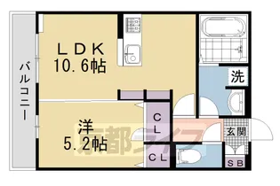 京都府京都市左京区岩倉東宮田町【アパート】の間取り