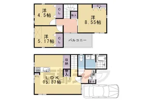 京都府京都市西京区桂千代原町【一戸建】の間取り