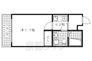 御陵シャトー朝日【303号室】の間取り