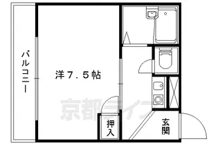 京都府京都市山科区勧修寺平田町【マンション】の間取り
