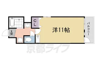 京都府京都市山科区竹鼻竹ノ街道町【マンション】の間取り