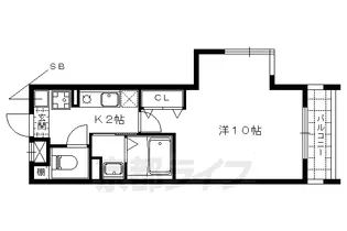 京都府京都市山科区大宅中小路町【マンション】の間取り