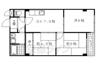 ハウス・オブ・ローゼⅢ【407号室】の間取り