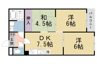 ハウス・オブ・ローゼⅢ【403号室】の間取り