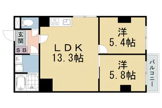 ハウス・オブ・ローゼⅢ【103号室】の間取り