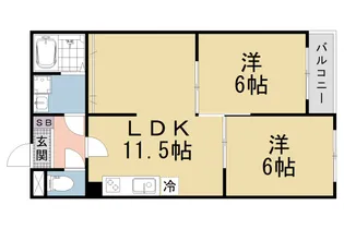 ハウス・オブ・ローゼⅢ【1階】の間取り