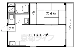 コープみささぎ【603号室】の間取り