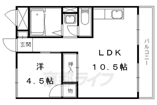 コープみささぎ【501号室】の間取り