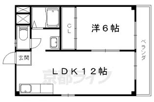 コープみささぎ【403号室】の間取り