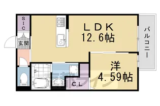 Side西ノ京【2階】の間取り
