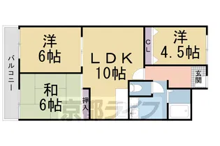 キンブリッジ学研氷室A棟・B棟【A202号室】の間取り