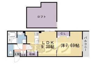 1LDKの間取り画像