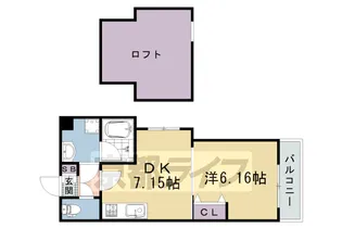 1DKの間取り画像