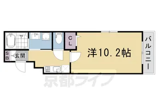 CREST TAPP京都丹波口Ⅱ(クレストタップ)【1階】の間取り