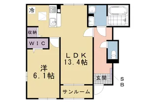 プラネット【101号室】の間取り