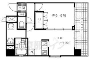 音羽ハイツ【4階】の間取り