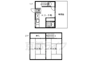 中畑荘 1棟【10号室】の間取り