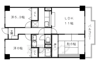 ラポート勧修【7階】の間取り