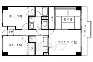 ラポート勧修【3階】の間取り