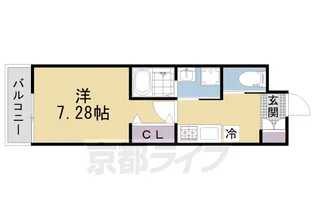 ヴァローレ枚方【402号室】の間取り