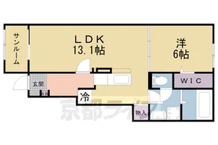 セブンスターズ コーポ奥田【103号室】の間取り
