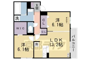GRANVIA【201号室】の間取り