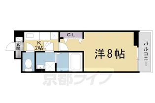 大阪府枚方市村野高見台【アパート】の間取り