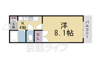 エバーハイツ春日【101号室】の間取り