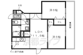 ブル−ジュ【102号室】の間取り