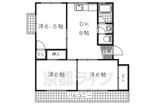 浜野マンション【201号室】の間取り