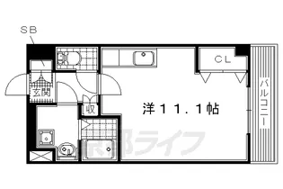 LA VITAROSA 松栄【407号室】の間取り