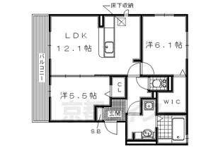 Fiorente(フィオレンテ)【UNO-305号室】の間取り