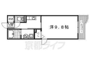 プラティークヌーヴォー【303号室】の間取り