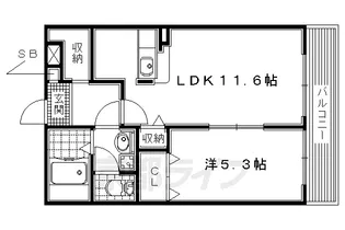 アンプルールフェールオリゾン【302号室】の間取り