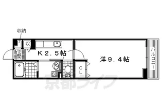 ララ・シャトー 美登利【102号室】の間取り