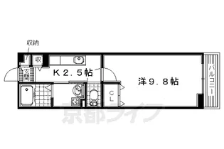 サテンドール セレーネ【201号室】の間取り