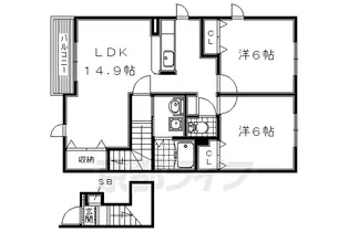 フラワータウン アゼリア【202号室】の間取り