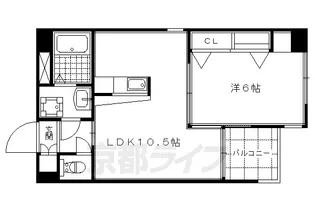 サンクラージュ山科三条【703号室】の間取り