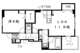 フラワータウン アイリス【106号室】の間取り