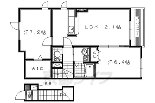 フラワータウン カメリア【202号室】の間取り
