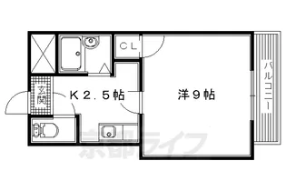 プランドール牧野駅前【4階】の間取り