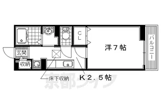 グランソレイユ楠葉Ⅱ【205号室】の間取り