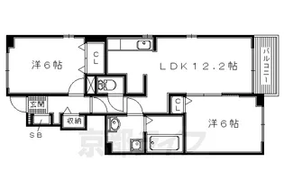 ルミエール藤阪【101号室】の間取り