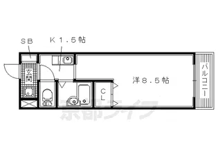 ライフハイム須賀【108号室】の間取り