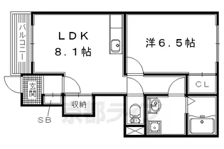 大阪府枚方市津田元町3丁目【アパート】の間取り