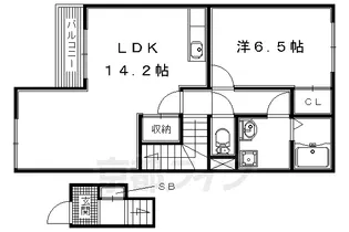 津田くにみ谷’08【201号室】の間取り