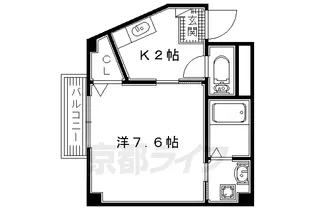 大阪府枚方市宮之阪3丁目【マンション】の間取り
