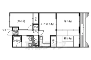 グランデあんご【704号室】の間取り