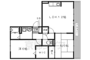 大阪府枚方市岡山手町【アパート】の間取り