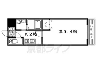 クラウンスリー【202号室】の間取り
